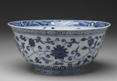 图片[2]-Bowl with lotus scrolls in underglaze blue, Ming dynasty (1368-1644)-China Archive